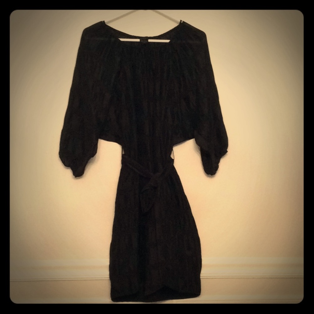 Banana Republic black silk dress